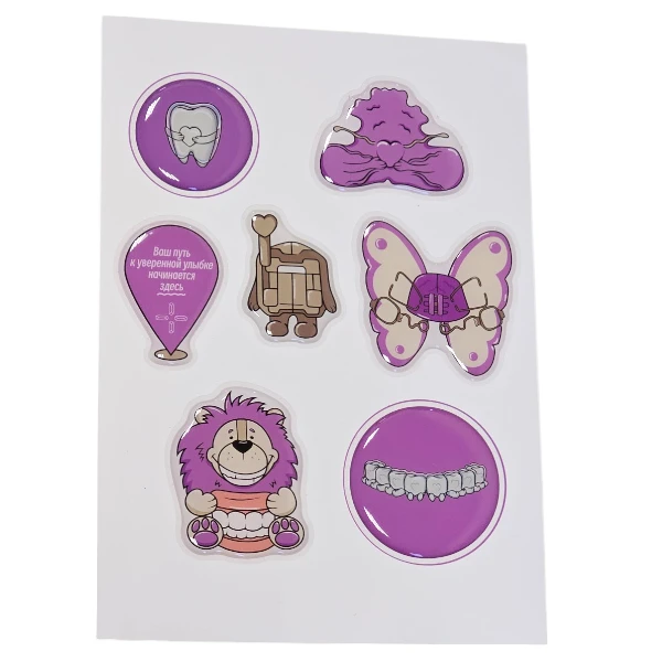 Стикерпаки с объемными наклейками А6 формат