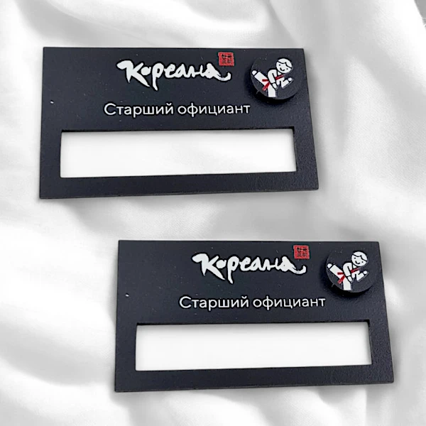 Меловая доска, УФ-печать, крепление магнит, для ресторана Кореана