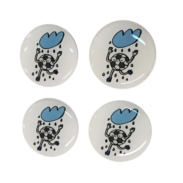 Веселые наклейки с полимерной заливкой