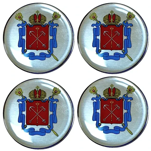 Объемная наклейка на металлическом диске с уф-печатью