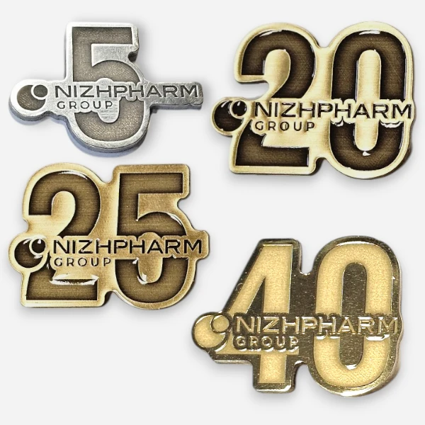 Нагрудные юбилейные значки для NIZHPHARM Нагрудные юбилейные значки для NIZHPHARM