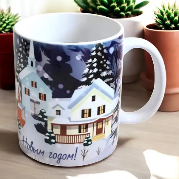 Новогодние кружки с логотипом