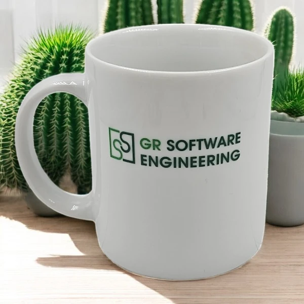 Кружки с логотипом компании GR сублимационная печать