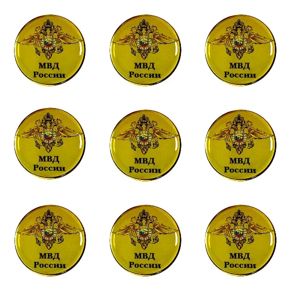 Объемная наклейка на металлическом диске с уф-печатью