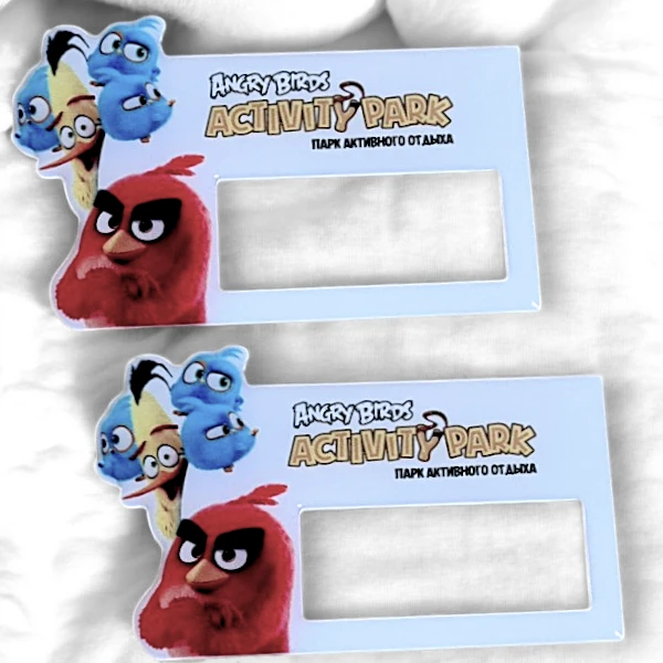 Пластиковые бейджи с окном, нанесение прямая УФ-печать Детский парк