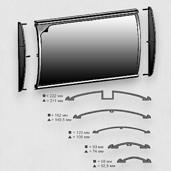 Алюминиевый профиль Rainbow в сборе