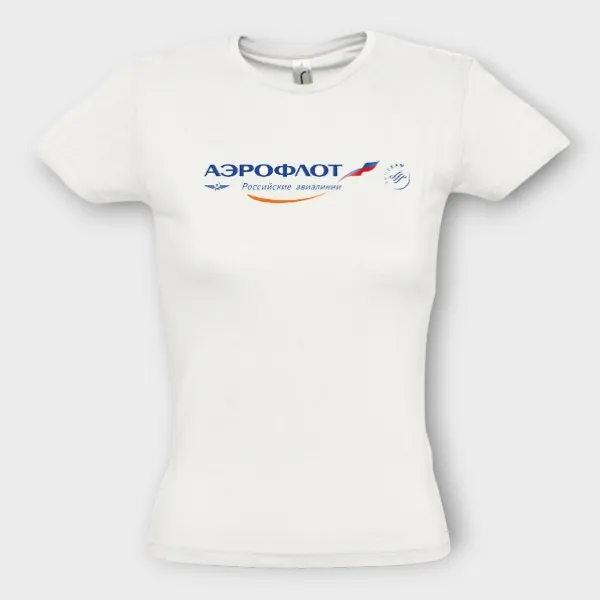 Женская футболка с логотипом Аэрофлот
