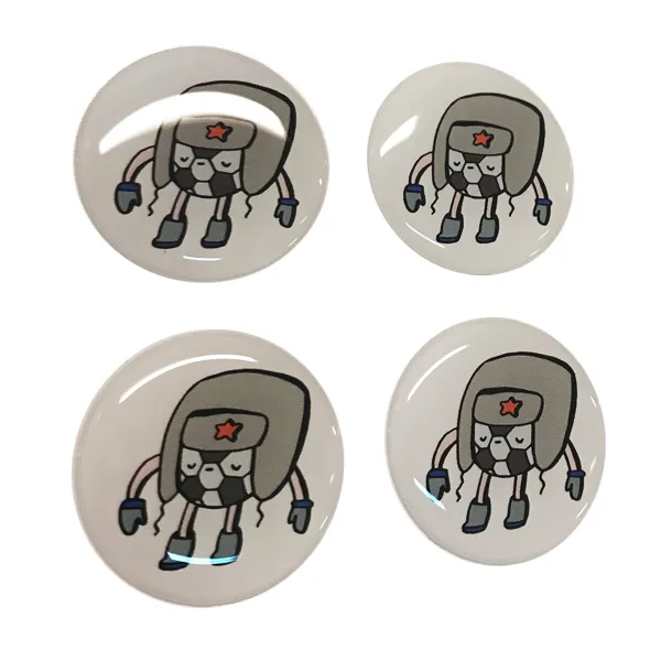 Веселые наклейки с полимерной заливкой