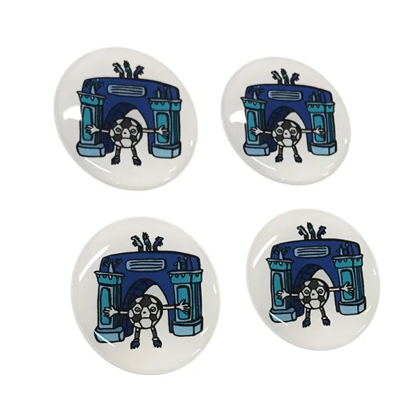 Веселые наклейки с полимерной заливкой