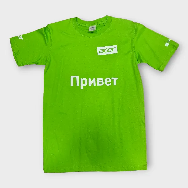 Печать на футболки логотипа ACER. DTF-печать