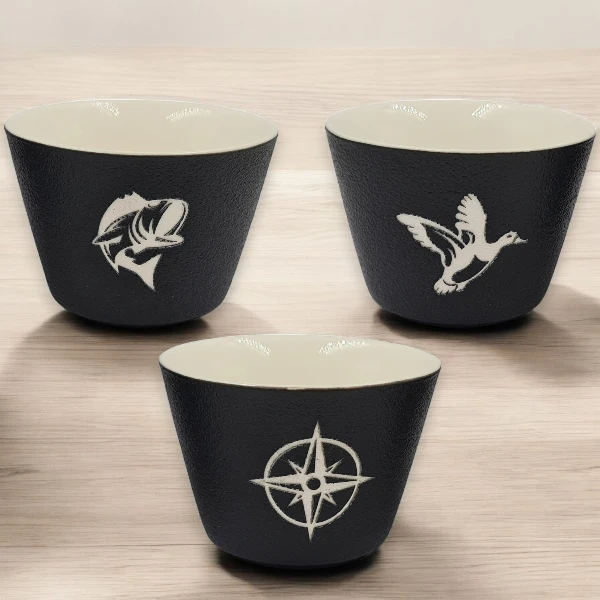 Керамические пиалы с окрашиванием