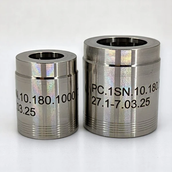 Лазерная маркировка по окружности детали