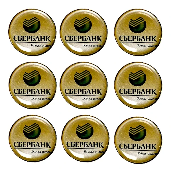 Объемная наклейка на металлическом диске с уф-печатью