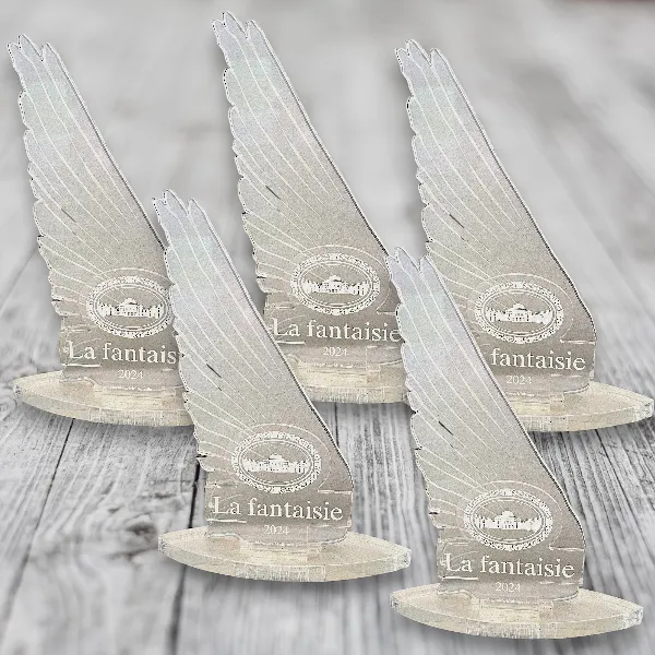 Наградные стеллы из акрила матового с гравировкой